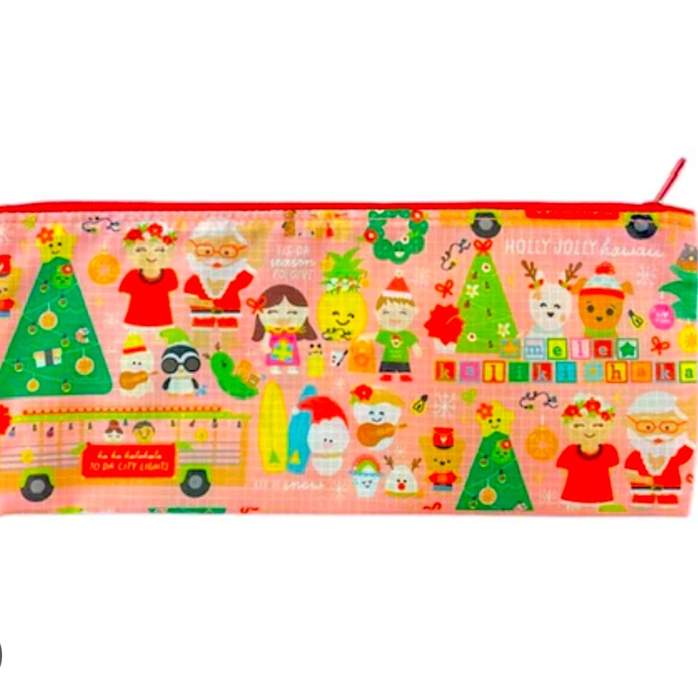 NWT Eden in Love 🎄 ”Holly Jolly Hawaii” Pixie Pouch Approx size 9.5”x4.25”